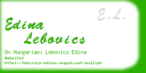 edina lebovics business card